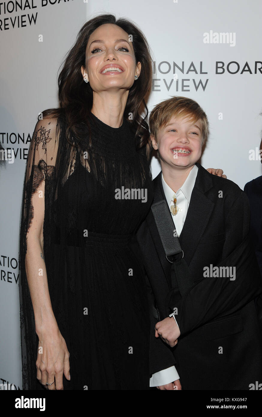 New York, NY, USA. 09th Jan, 2018. Angelina Jolie, Shiloh Jolie-Pitt, attends the 2018 National Board Of Review Awards Gala at Cipriani 42nd Street on January 9, 2018 in New York City. Credit: John Palmer/Media Punch/Alamy Live News Stock Photo