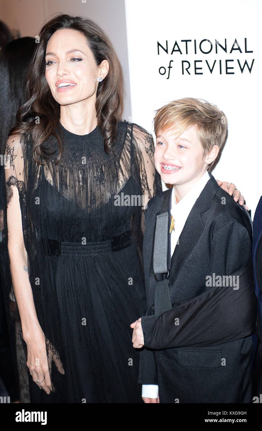 New York, NY, USA. 9th Jan, 2018. Angelina Jolie, Shiloh Jolie Pitt at arrivals for The National Board of Review Awards 2018, Cipriani 42nd Street, New York, NY January 9, 2018. Credit: Kristin Callahan/Everett Collection/Alamy Live News Stock Photo