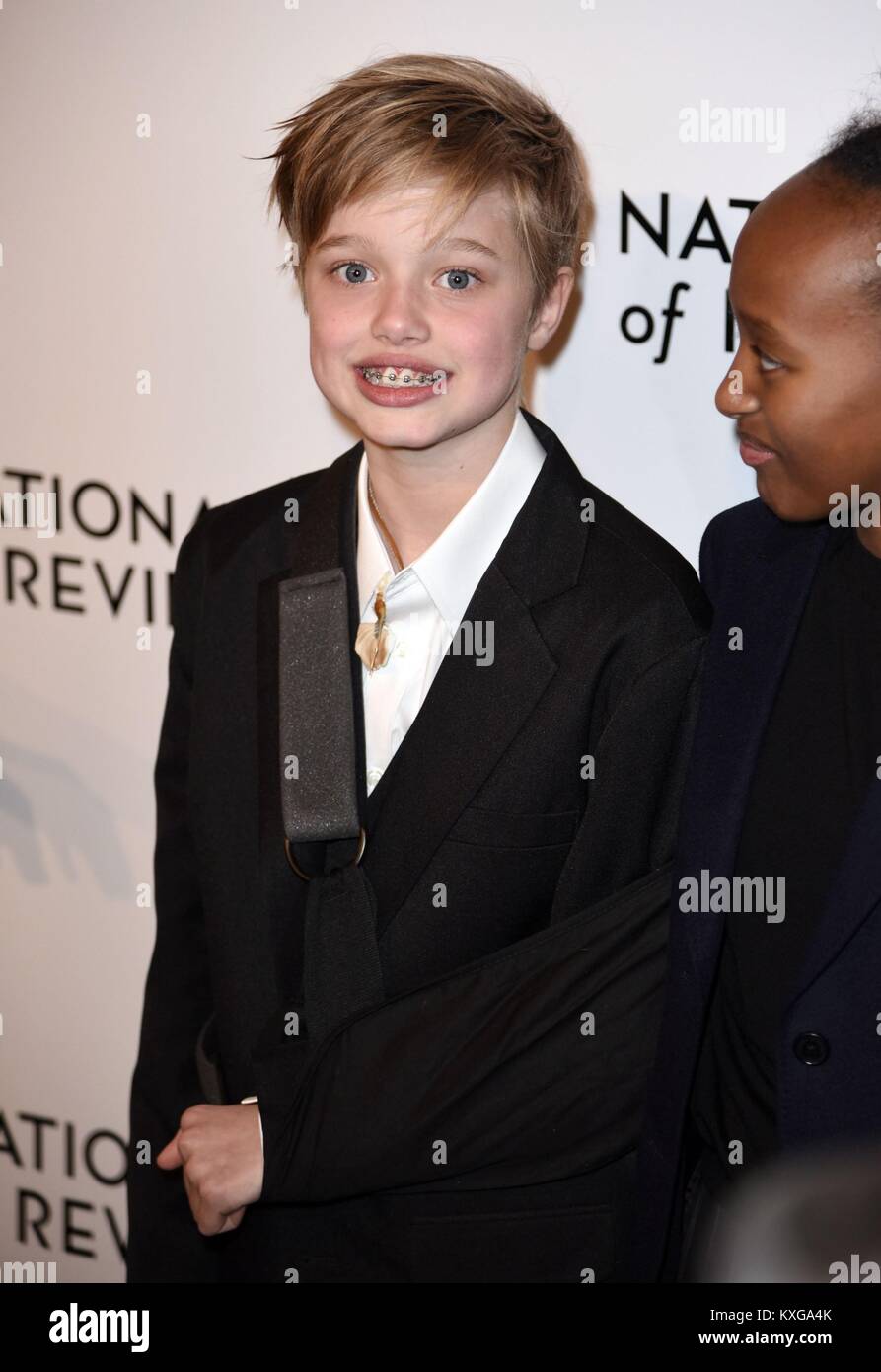 New York, NY, USA. 9th Jan, 2018. Shiloh Nouvel Jolie-Pitt at arrivals for The National Board of Review Awards 2018, Cipriani 42nd Street, New York, NY January 9, 2018. Credit: Derek Storm/Everett Collection/Alamy Live News Stock Photo