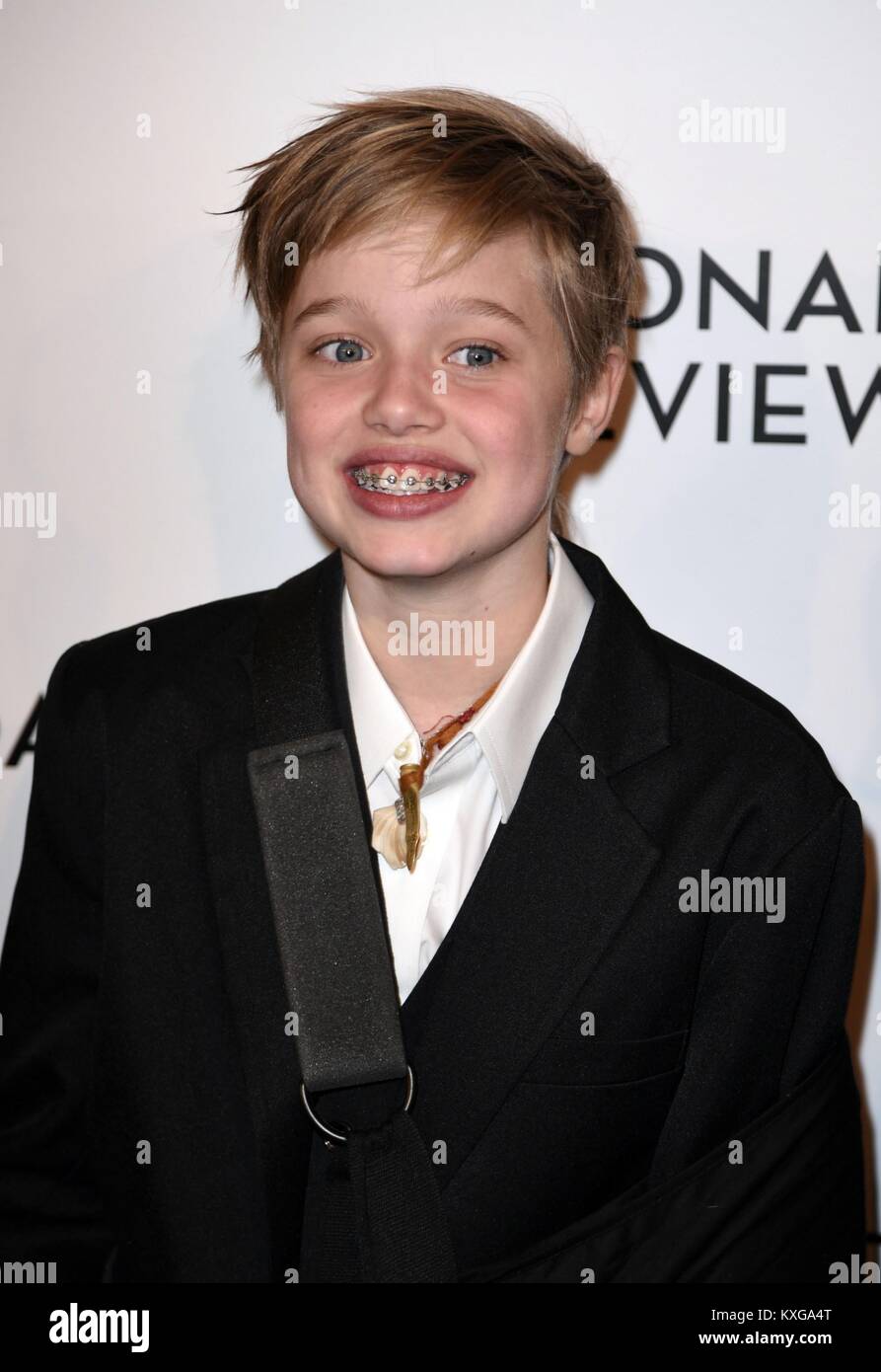New York, NY, USA. 9th Jan, 2018. Shiloh Nouvel Jolie-Pitt at arrivals for The National Board of Review Awards 2018, Cipriani 42nd Street, New York, NY January 9, 2018. Credit: Derek Storm/Everett Collection/Alamy Live News Stock Photo