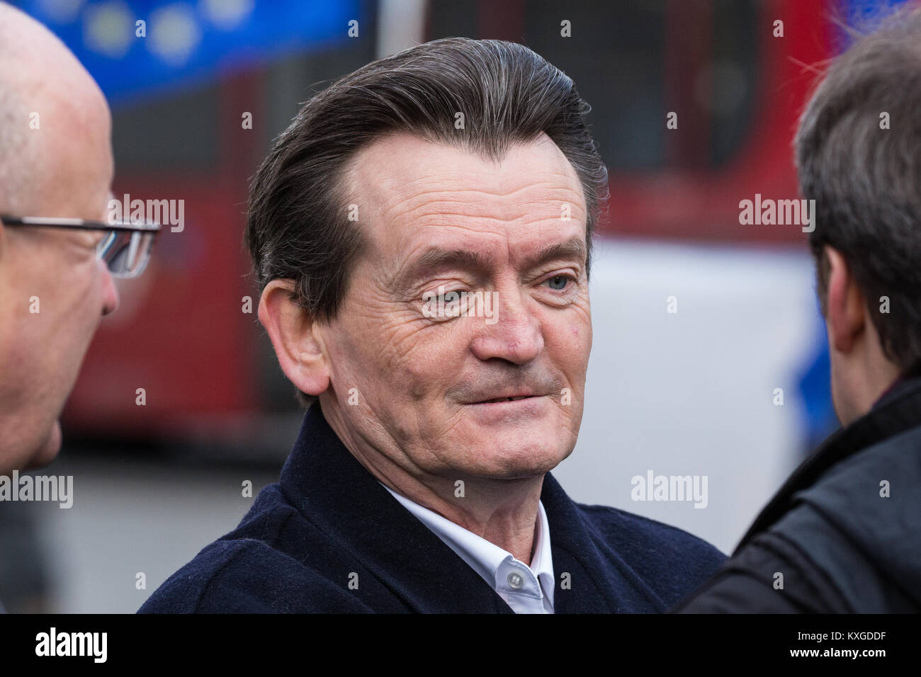 London, UK. 10th Jan, 2018. Feargal Sharkey, best known as lead singer of seminal Irish punk/new wave band The Undertones, lends his support to a campaigners calling for the Government to back the Agent Of Change policy being tabled in a Bill in Parliament today by Labour MP John Spellar to prevent the closure of grassroots music venues. Many musicians, such as Paul McCartney and Pink Floyd, have backed the campaign. Credit: Mark Kerrison/Alamy Live News Stock Photo