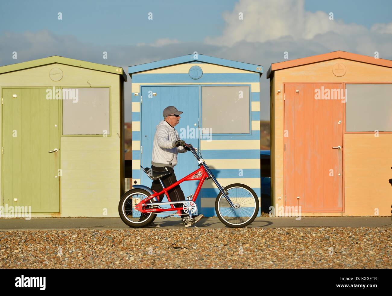 Seaford, East Sussex. 10th January 2018. People enjoying the sun in Seaford, UK after days of wet and gloomy weather, Credit: Peter Cripps/Alamy Live News Stock Photo