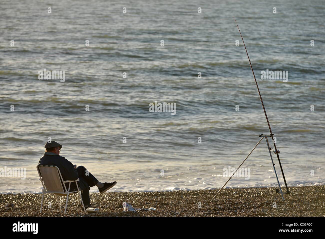 Seaford, East Sussex. 10th January 2018. People enjoying the sun in Seaford, UK after days of wet and gloomy weather, Credit: Peter Cripps/Alamy Live News Stock Photo