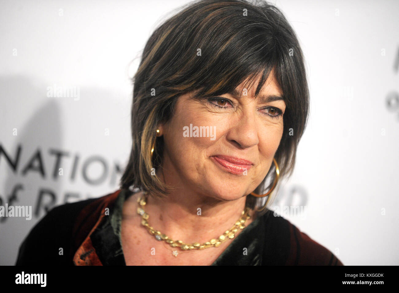 New York, USA. 09th Jan, 2018. Christiane Amanpour attends the National Board of Review Annual Awards Gala at Cipriani 42nd Street on January 9, 2018 in New York City. Credit: Geisler-Fotopress/Alamy Live News Stock Photo
