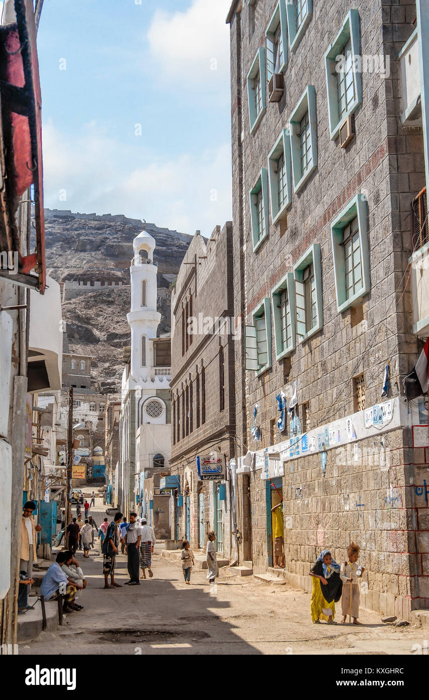 Streetscape in the city Aden, Yemen, Africa Stock Photo Alamy