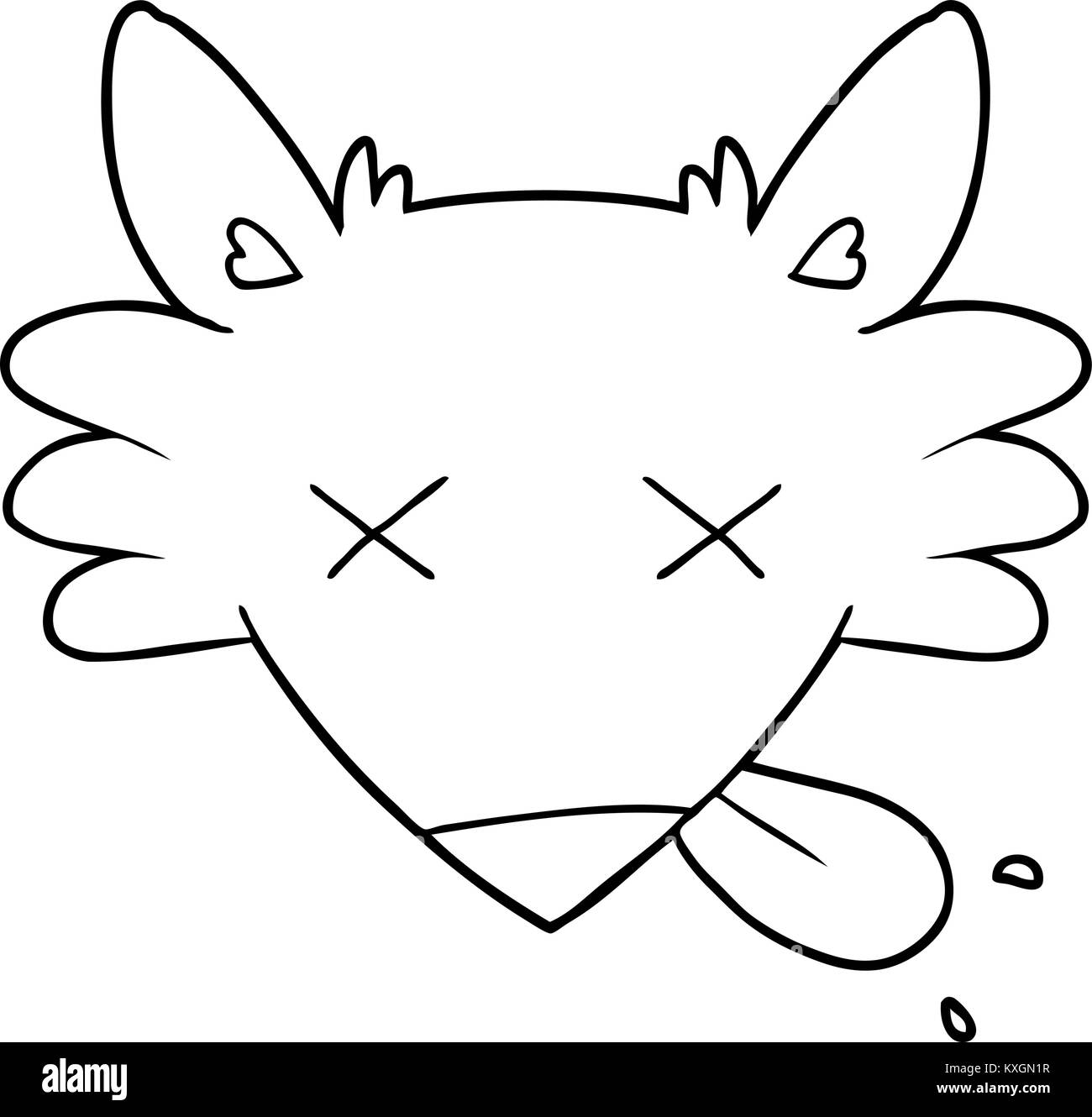 cartoon dead fox Stock Vector Image & Art - Alamy