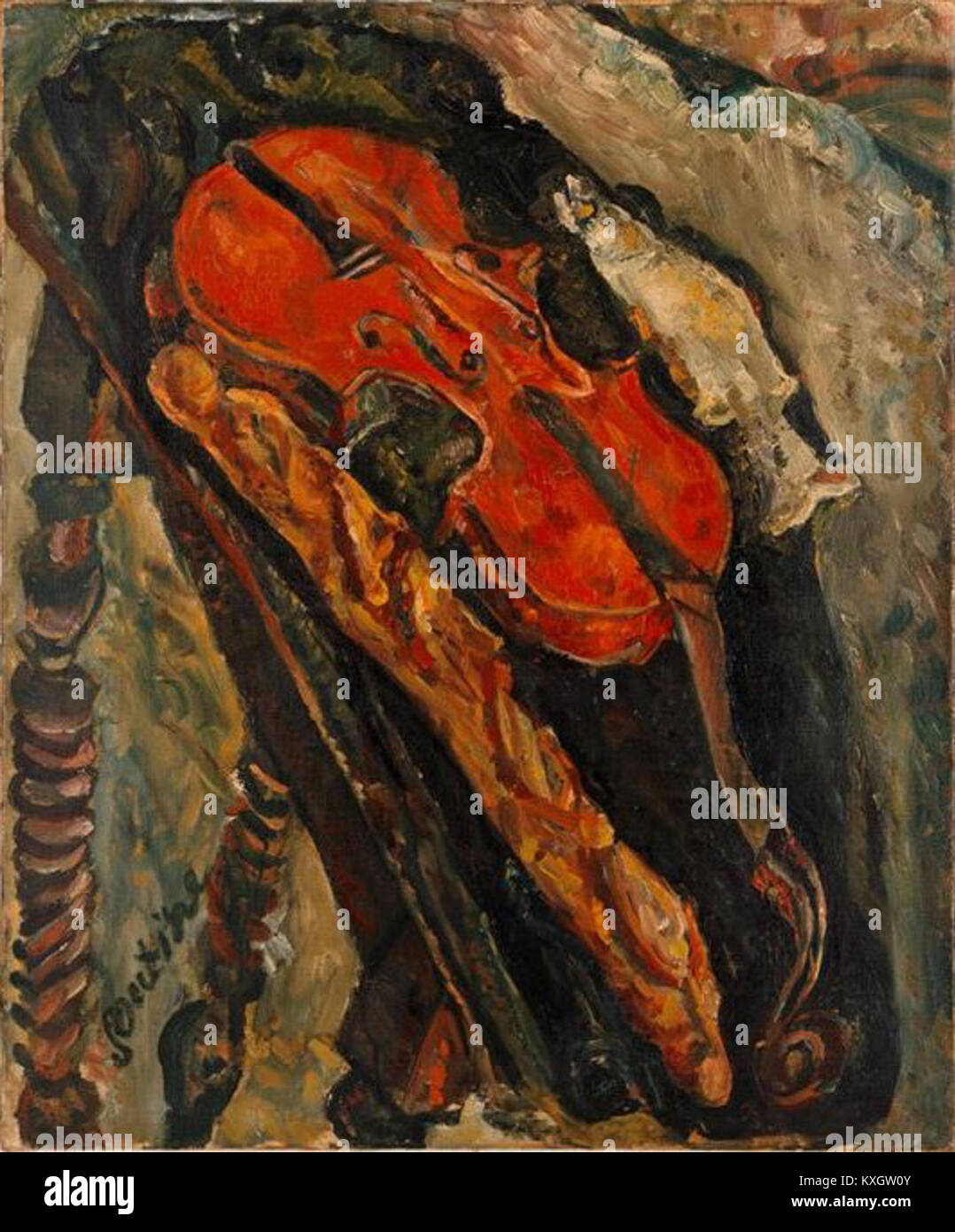 ‘Still Life with Violin, Bread, and Fish’ by Chaïm Soutine, c. 1922