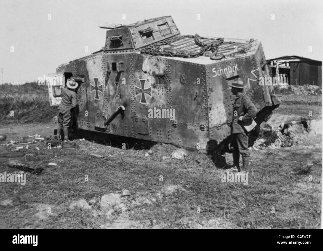 A7V tank, Sept 1918 Stock Photo - Alamy