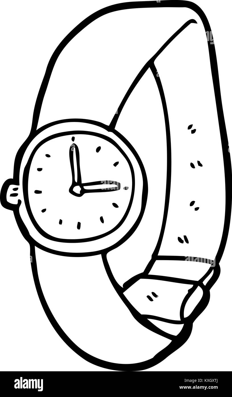 cartoon wrist watch Stock Vector