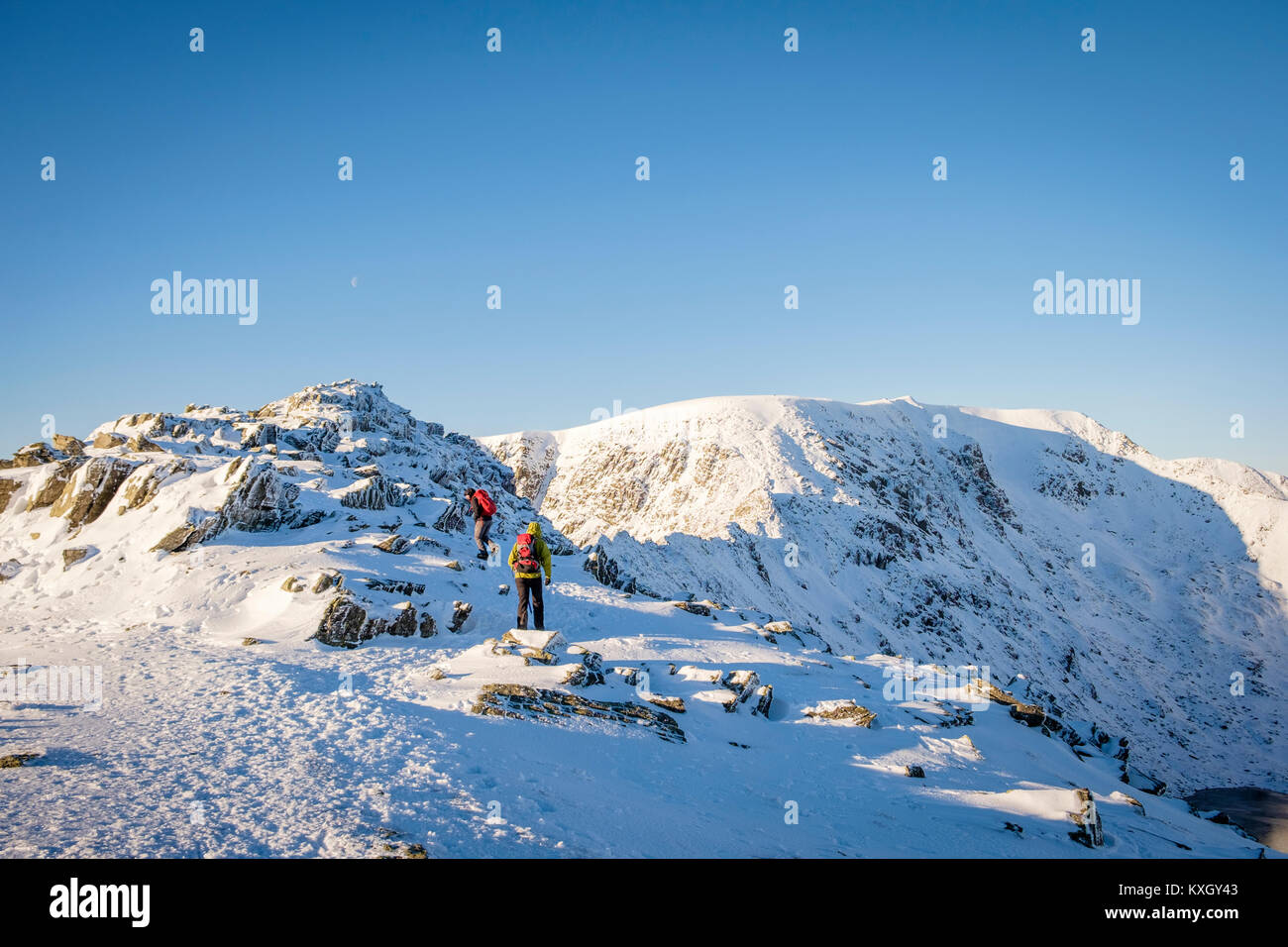 Stridden Edge Ridge Helvellyn striding edge hiker hi-res stock photography and images - Alamy