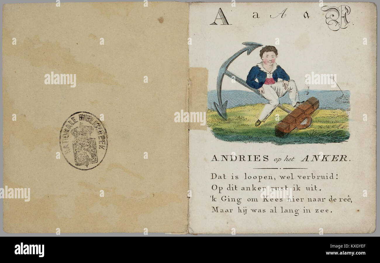 A Dutch children's book featuring numerous illustrations and rhymes ...
