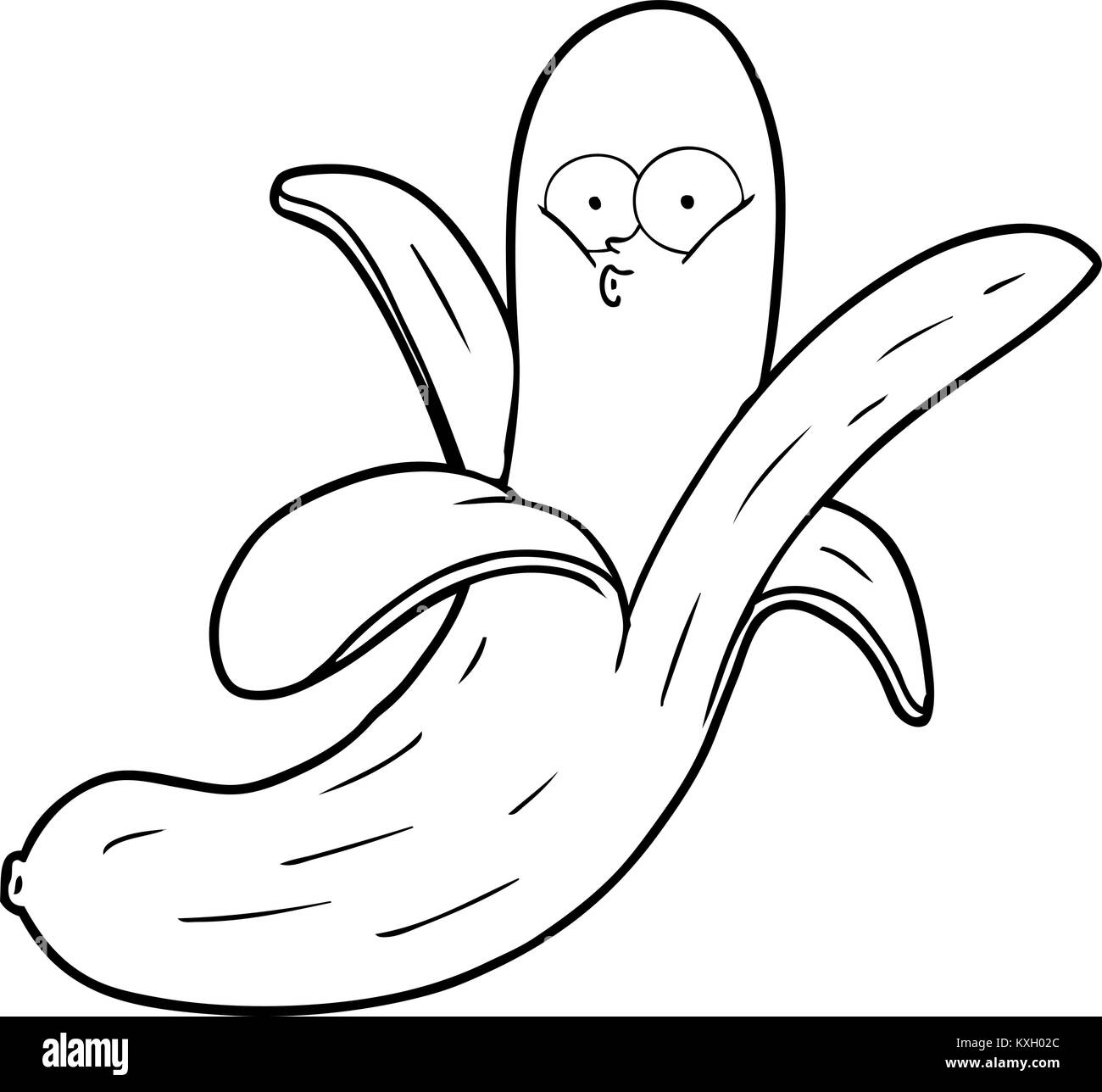 cartoon banana with face Stock Vector Image & Art Alamy