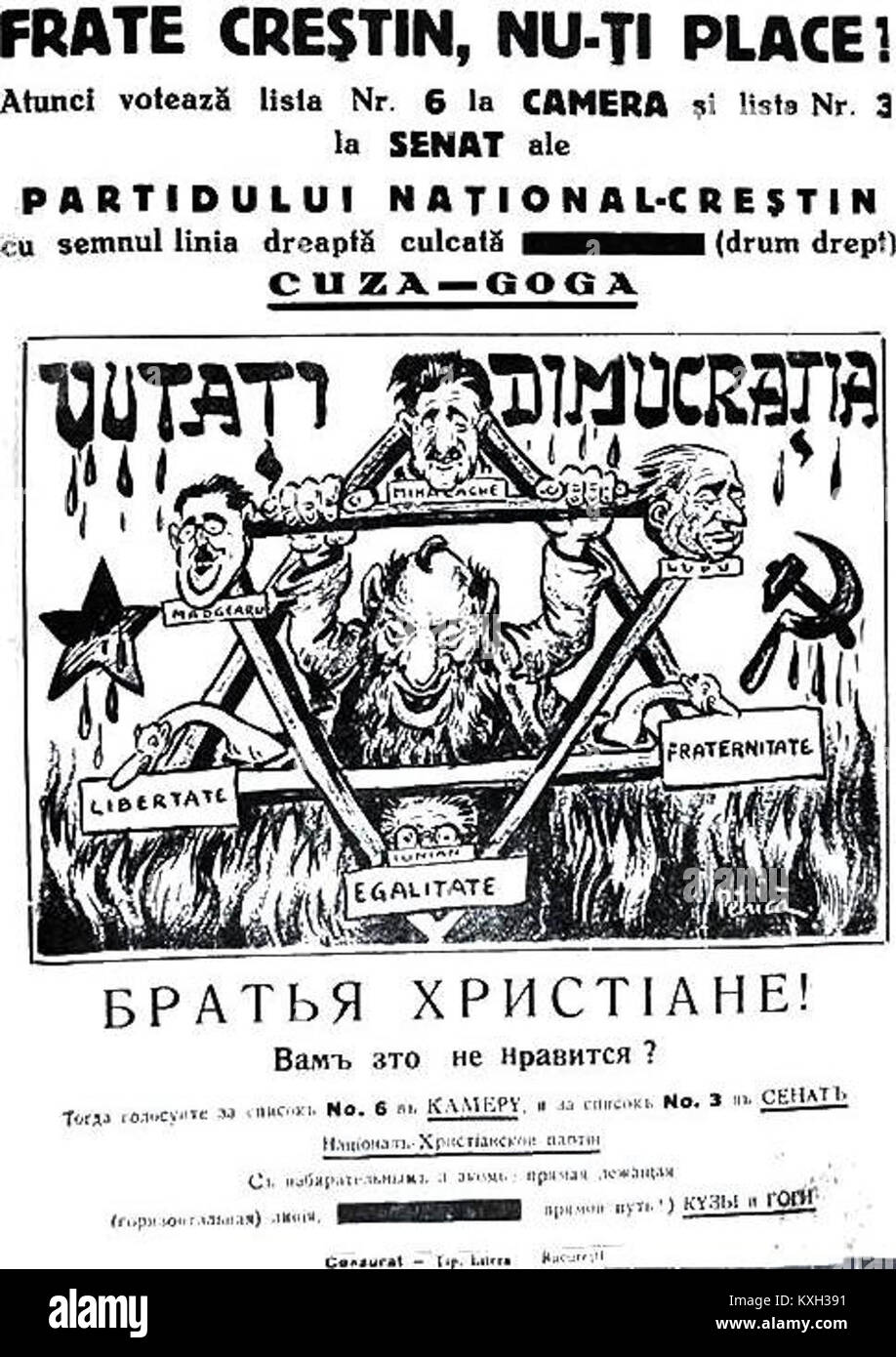 Afiș Partidul NaționalCreștin Stock Photo Alamy