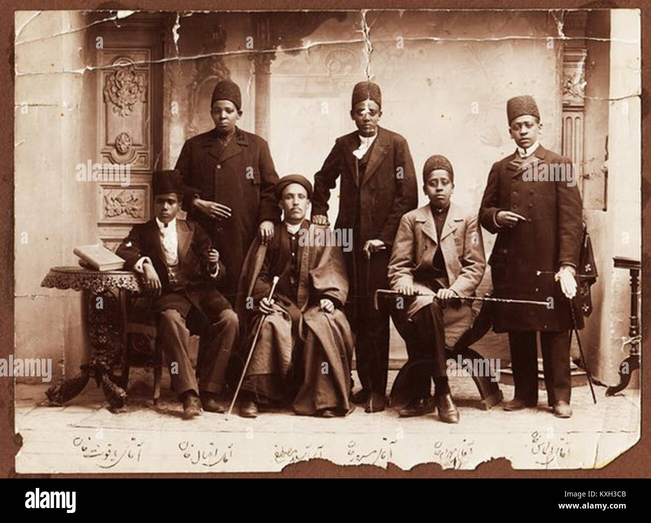 African men in Iran, 1880 Stock Photo - Alamy