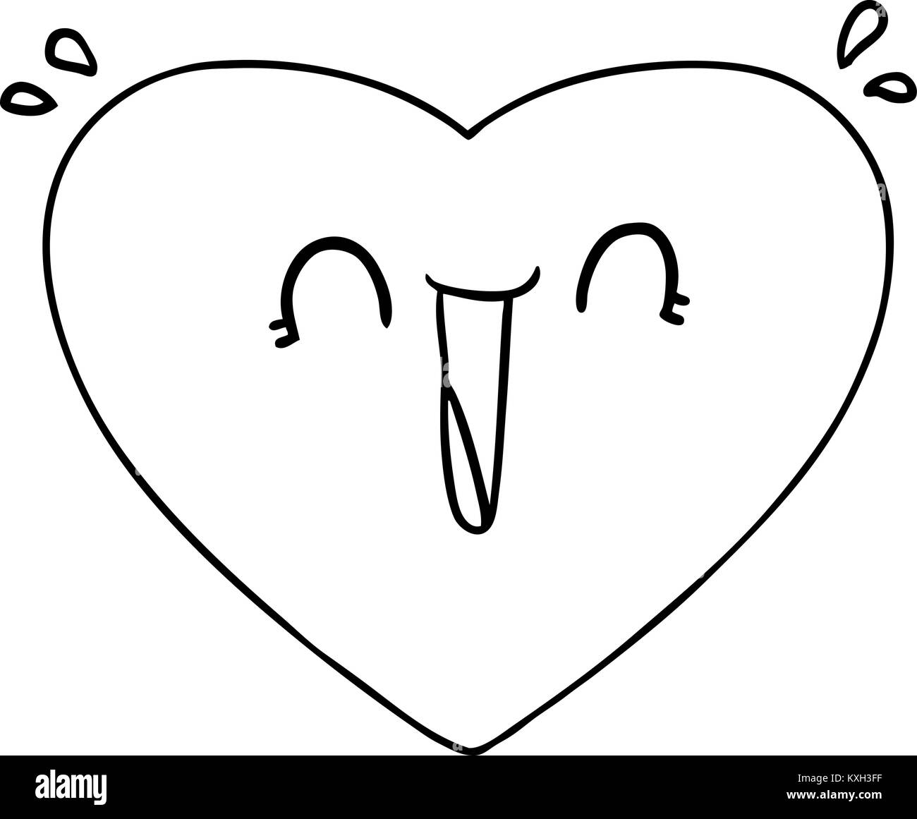 cartoon happy heart Stock Vector Image & Art - Alamy