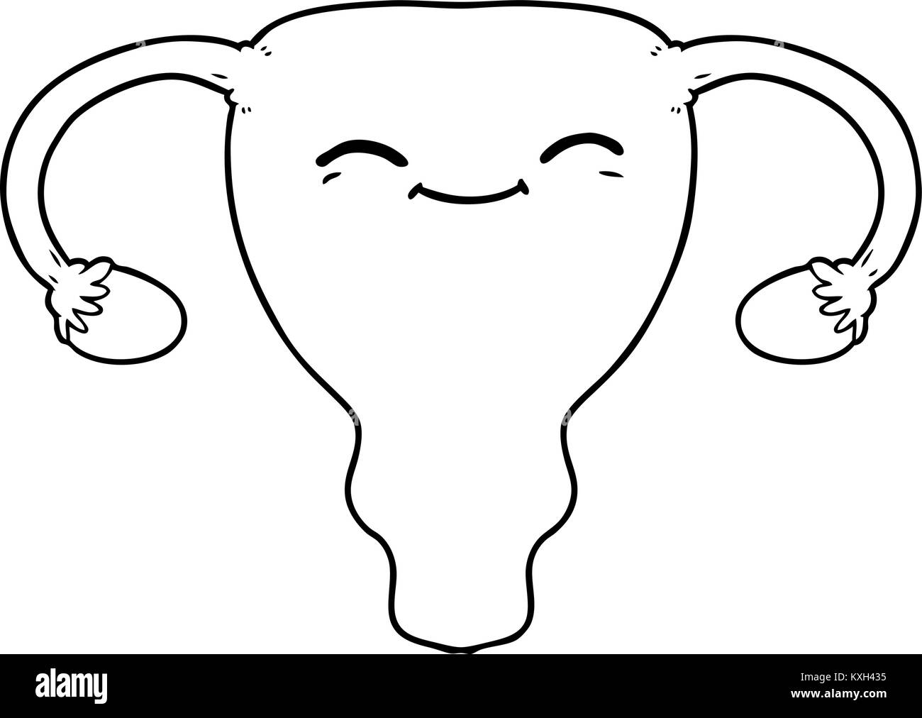 cartoon uterus Stock Vector Image & Art Alamy