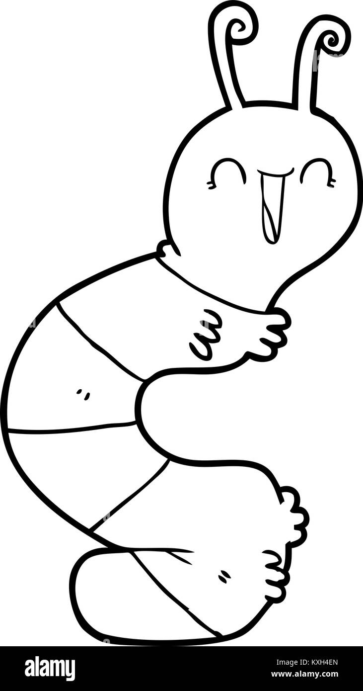 cartoon happy caterpillar Stock Vector Image & Art - Alamy