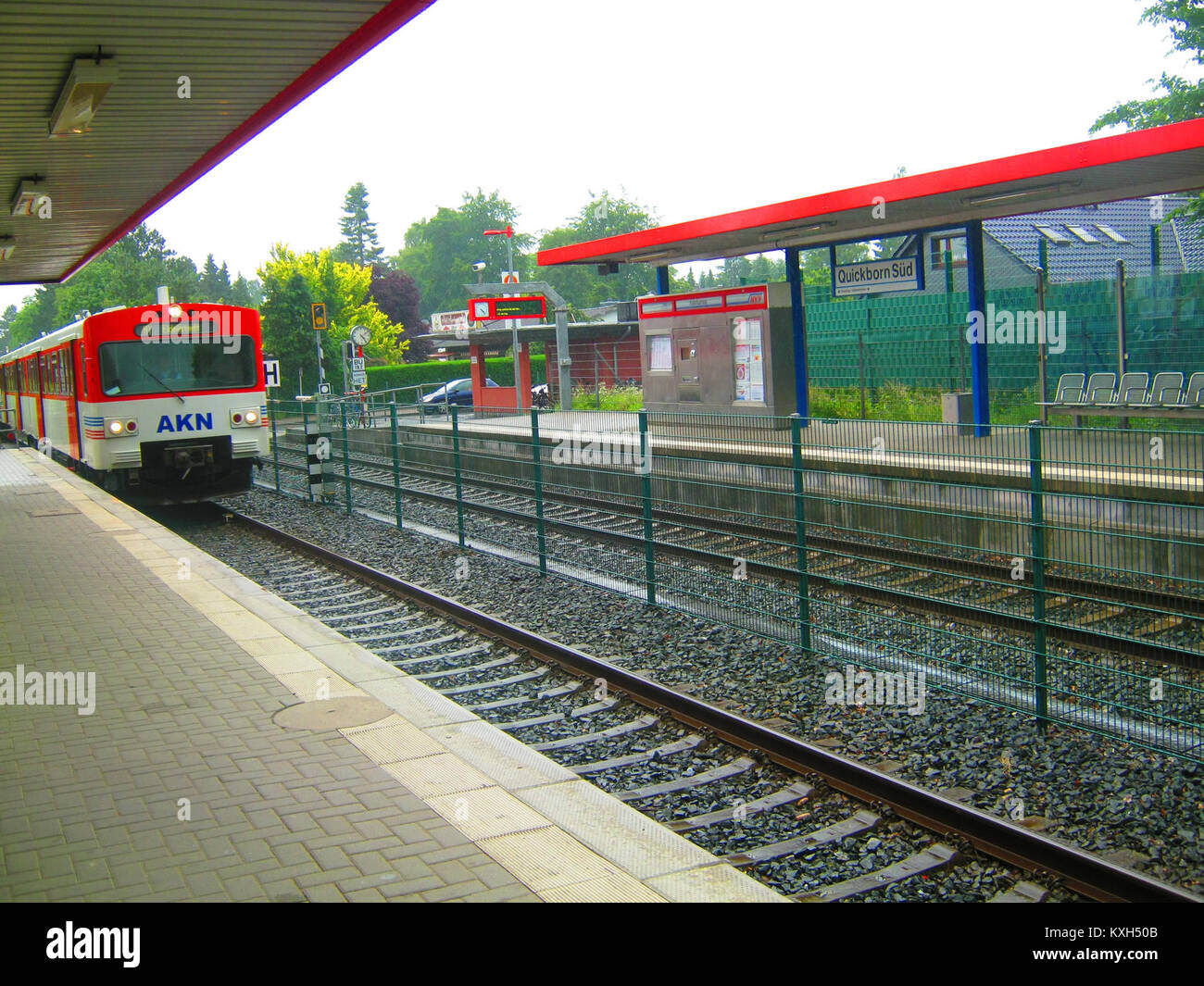 Quickborn Süd railway station in Quickborn, Schleswig-Holstein, Germany ...