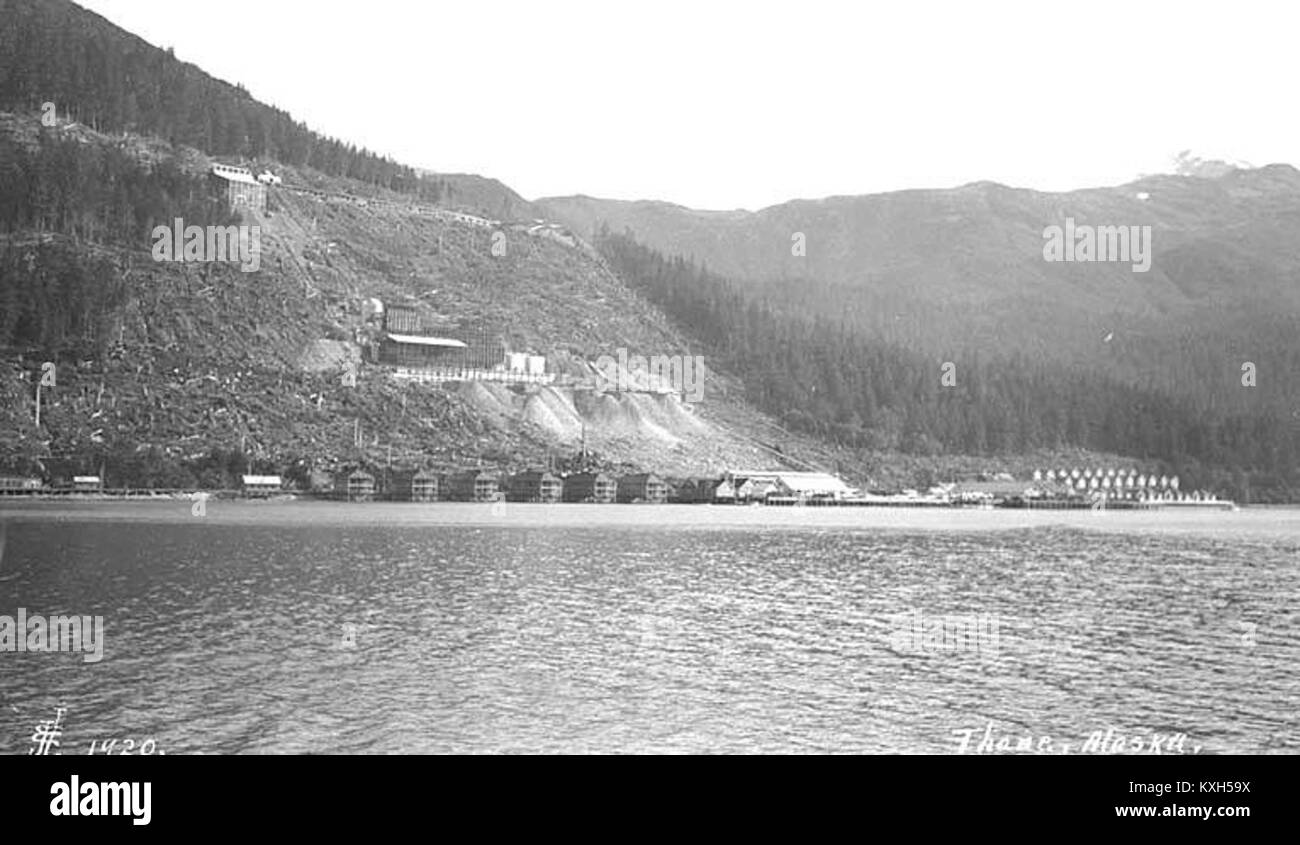 Alaska Gastineau Mining Company, Thane, ca 1912 (THWAITES 210 Stock Photo Alamy