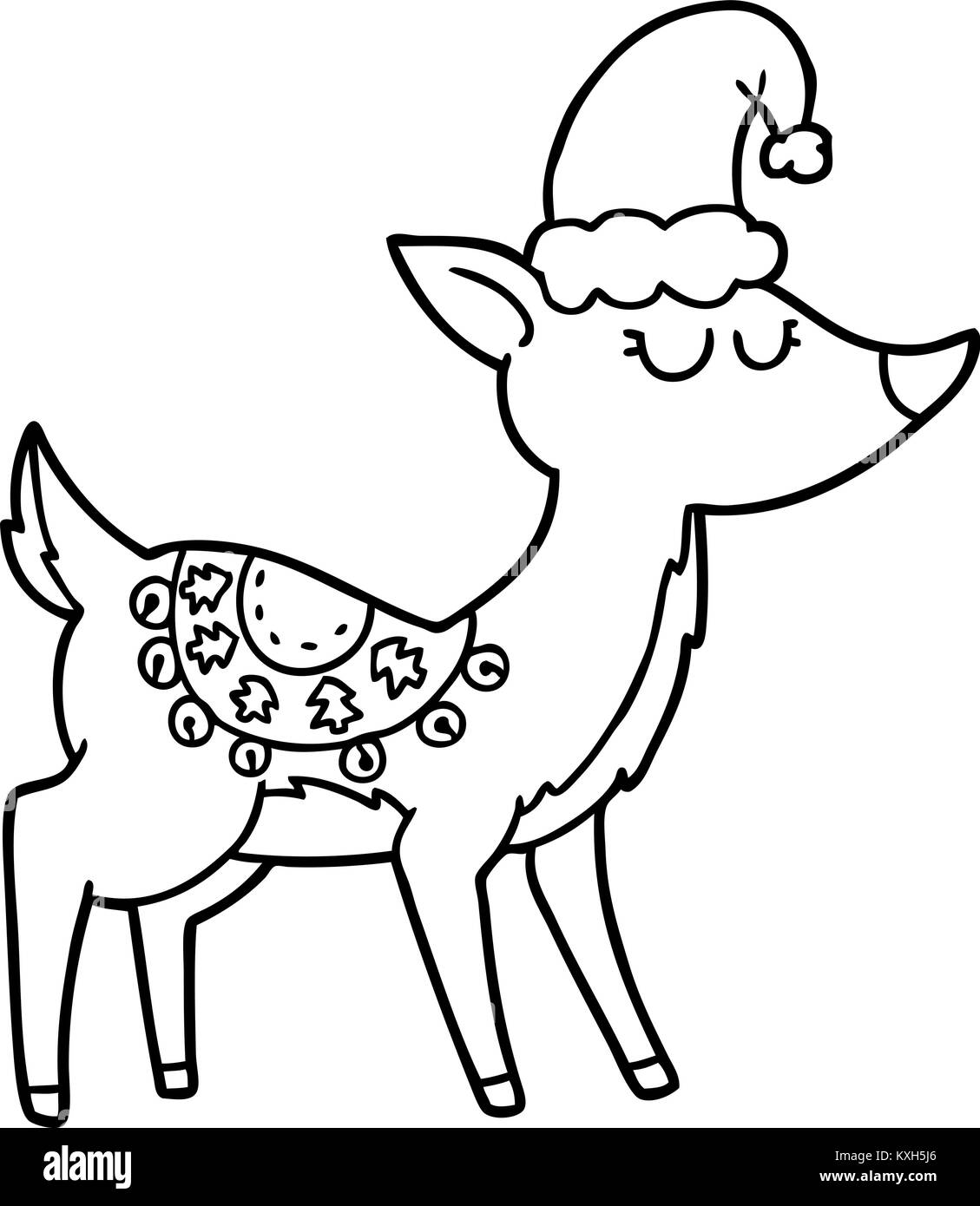 27 Collection How to draw a reindeer right side cartoon sketch standing for Learning