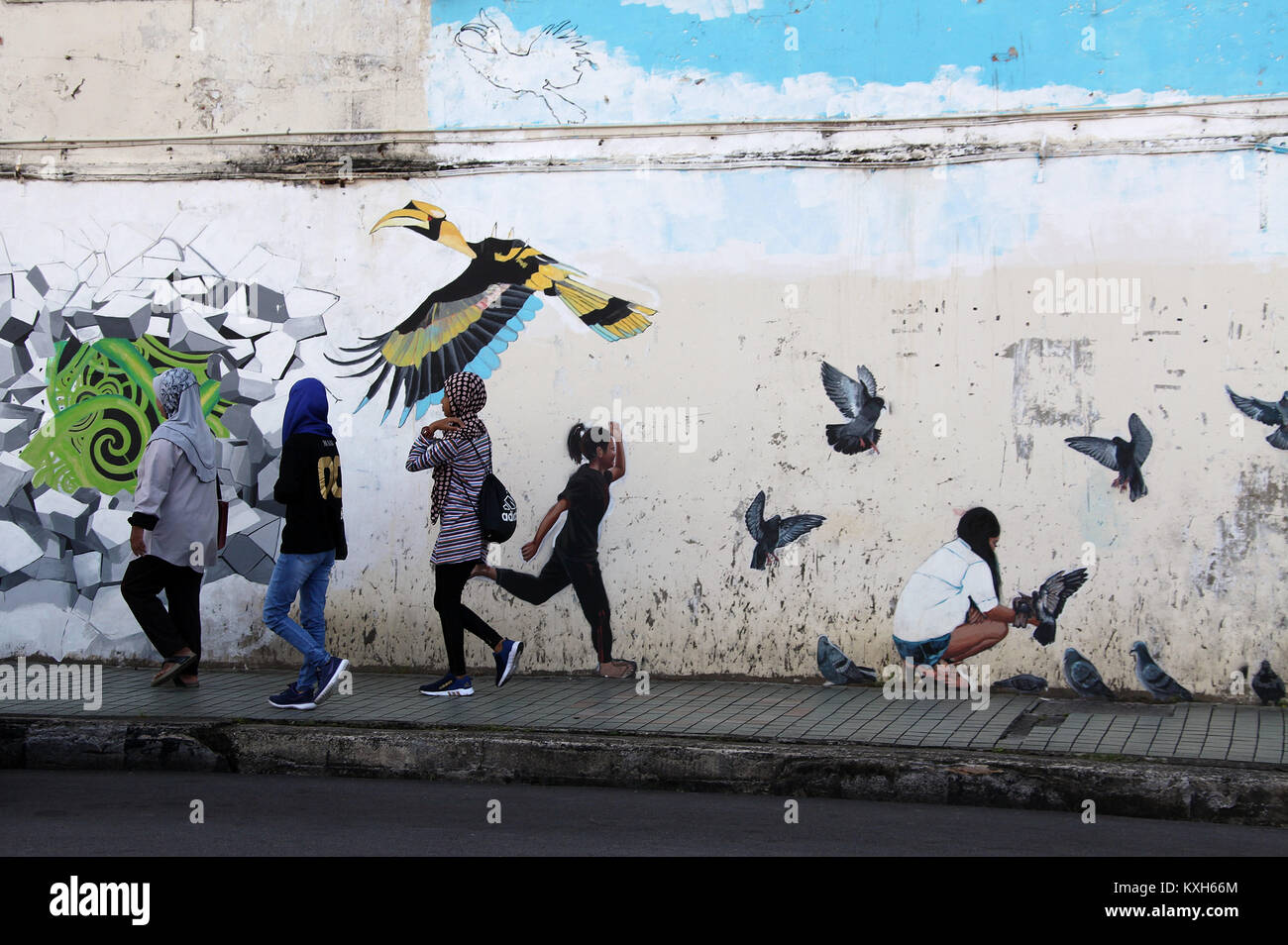 Street art in Kuching Stock Photo Alamy