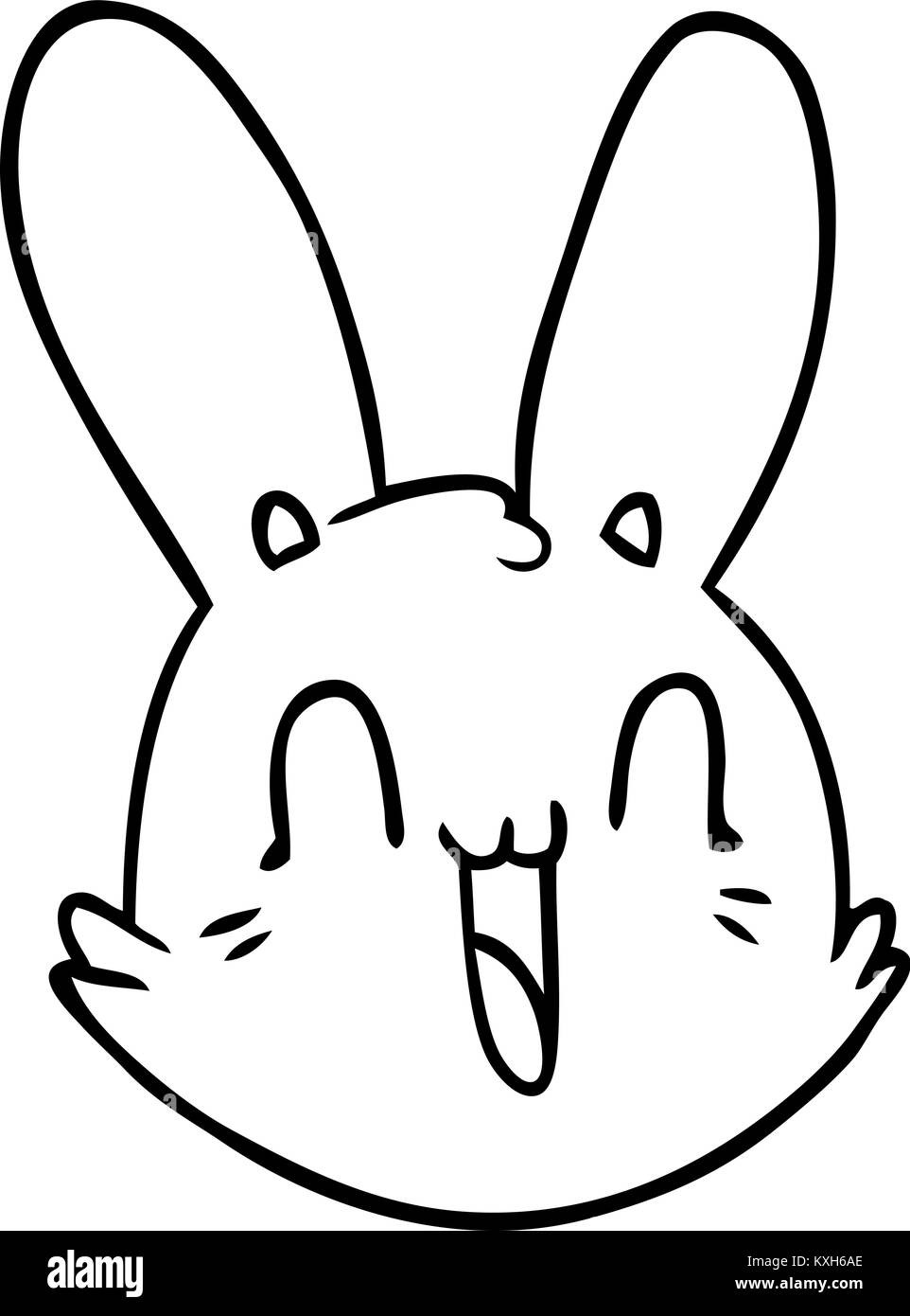 cartoon crazy happy bunny face Stock Vector Image & Art - Alamy