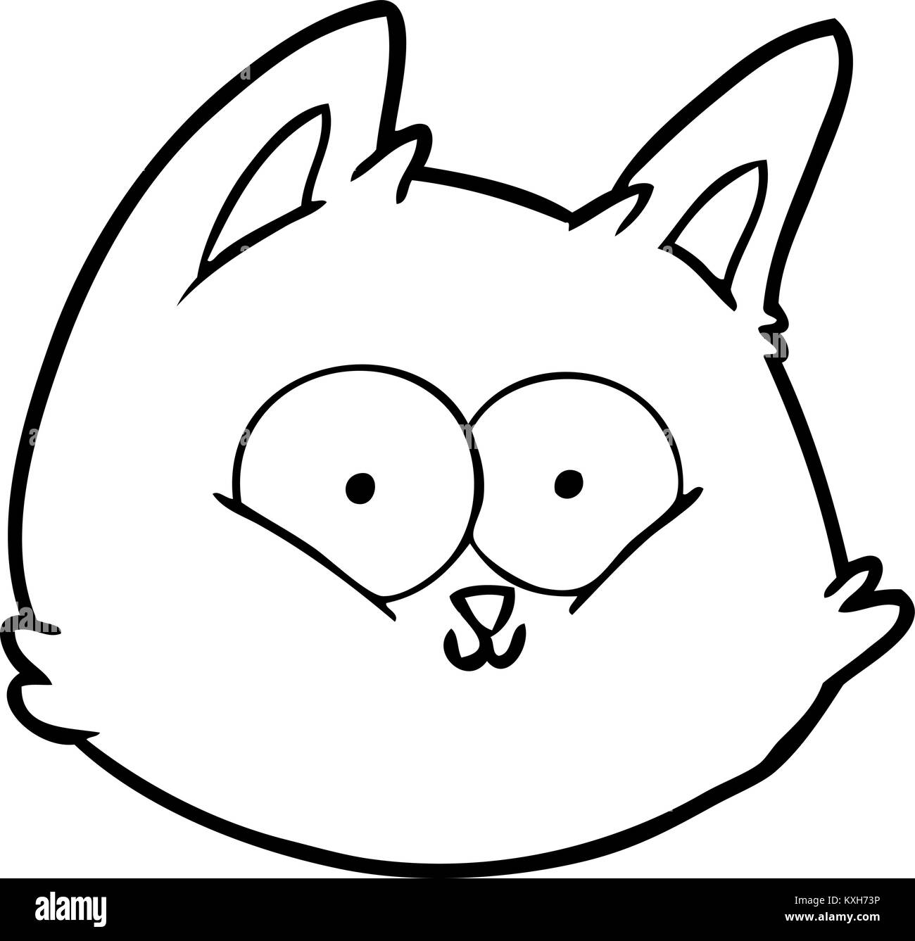 Cartoon Cat Face Stock Vector Image Art Alamy