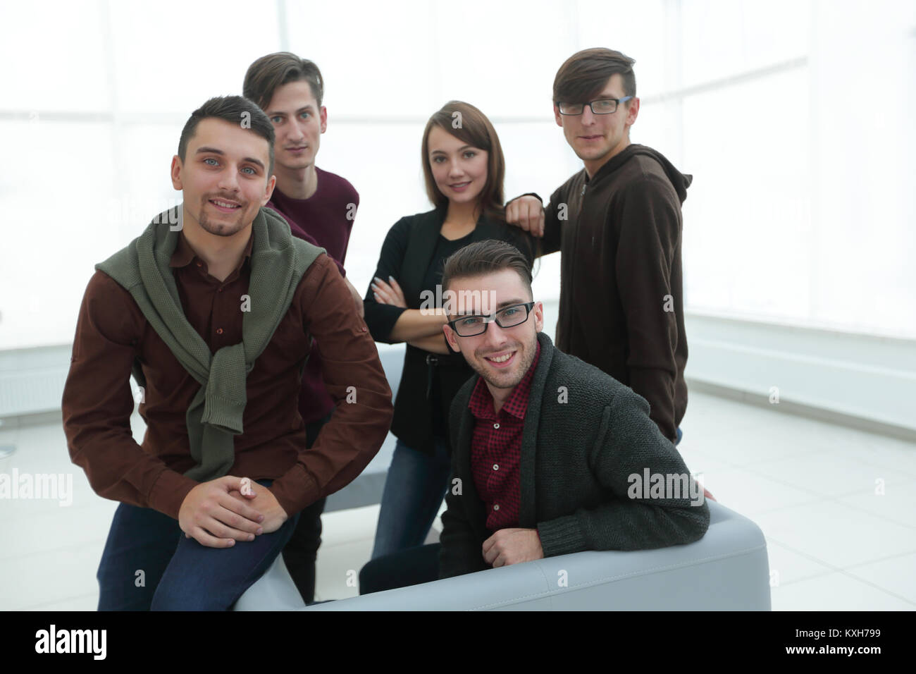 closeup portrait of successful business team Stock Photo - Alamy
