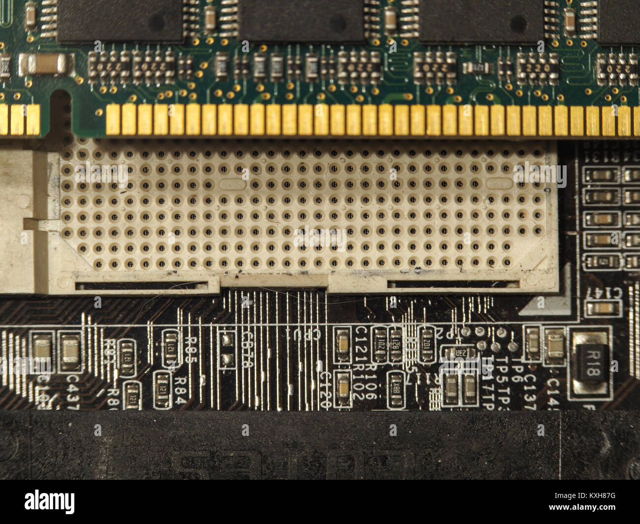 Computer Electronics Circuit Board Stock Photo