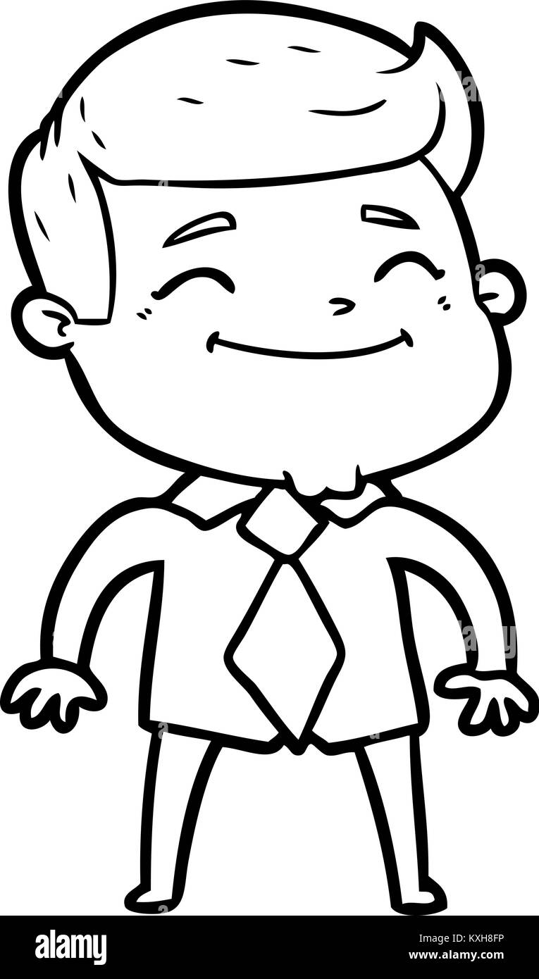 happy cartoon businessman Stock Vector Image & Art - Alamy