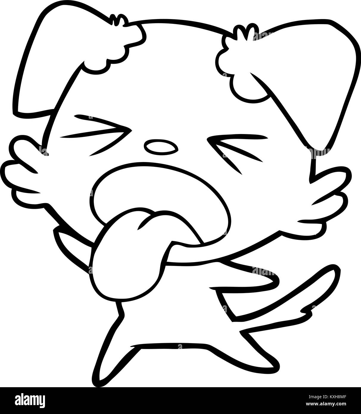 Cartoon Disgusted Dog Stock Vector Image Art Alamy
