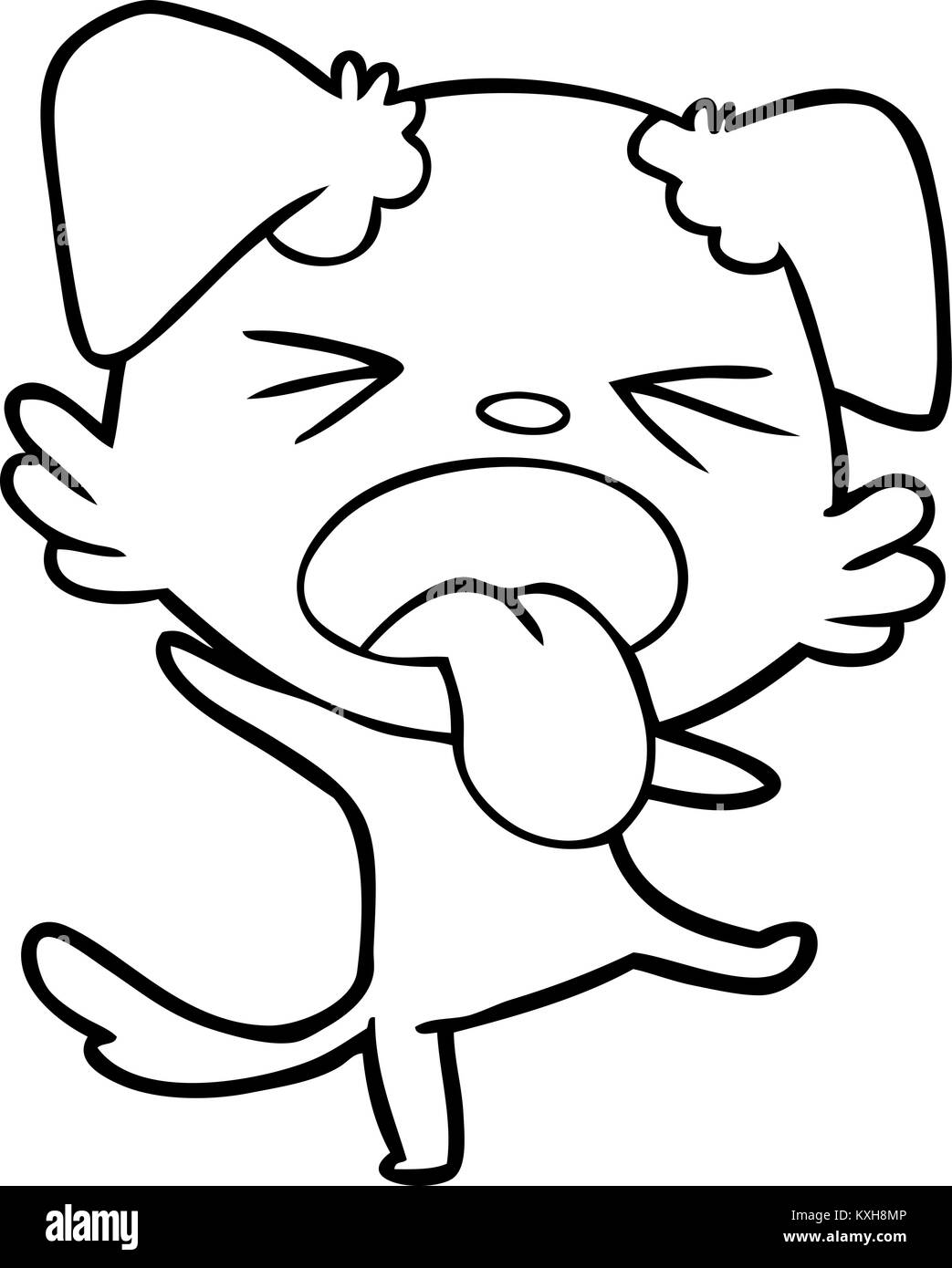 Cartoon Disgusted Dog Stock Vector Image Art Alamy