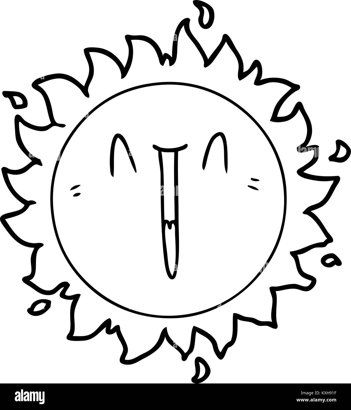 Happy Cartoon Sun Stock Vector Image And Art Alamy