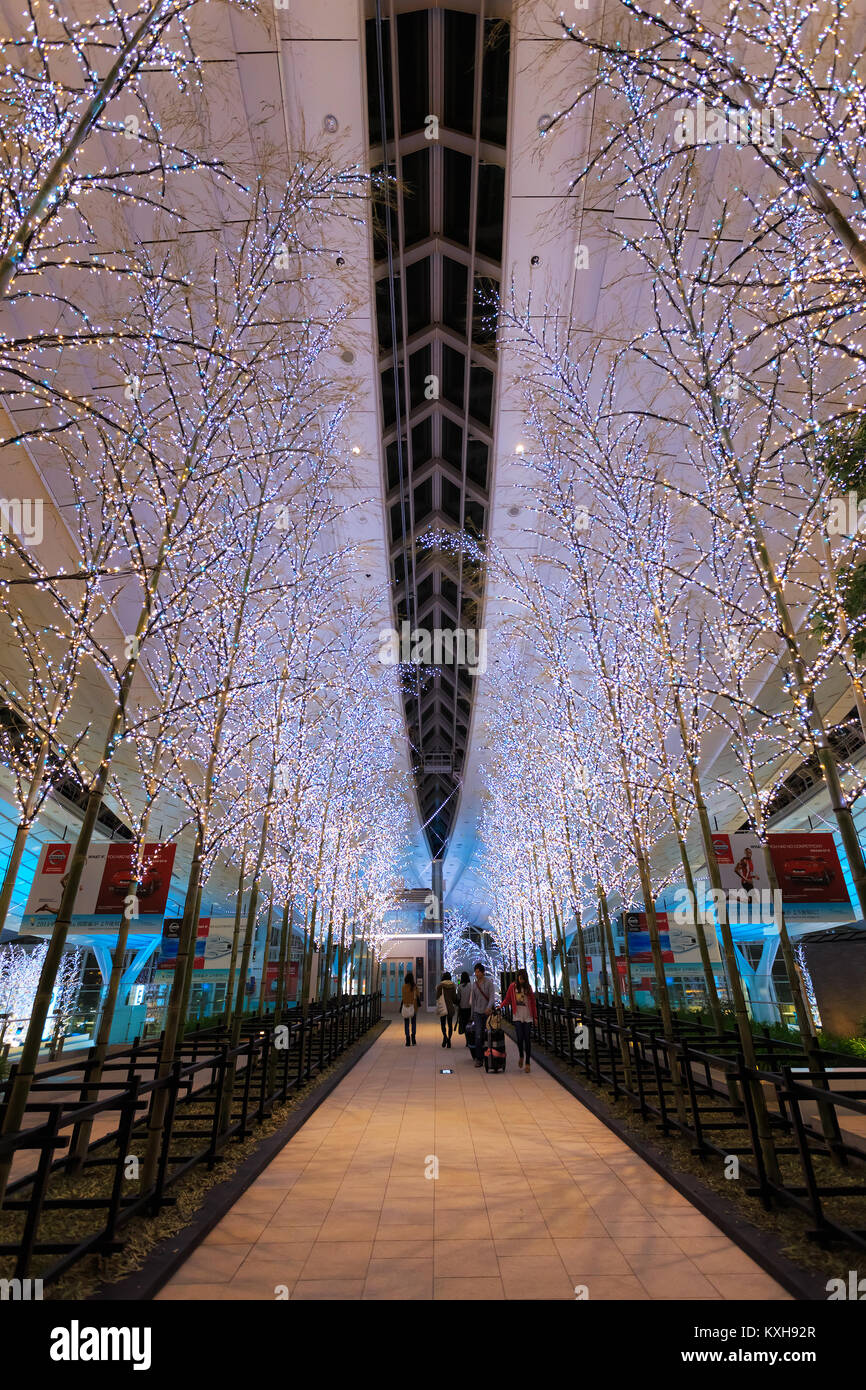 TOKYO JAPAN NOVEMBER 26 Decorations at Haneda airport in Tokyo Japan on