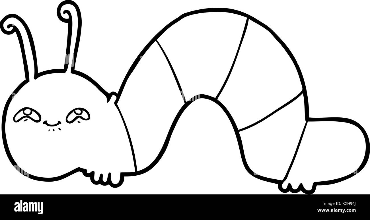 cartoon happy caterpillar Stock Vector Image & Art - Alamy