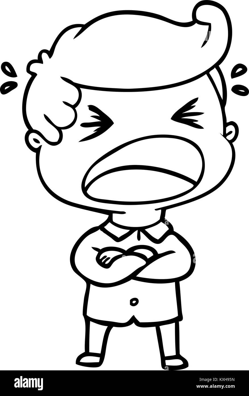 Angry man shouting funny Black and White Stock Photos & Images - Alamy