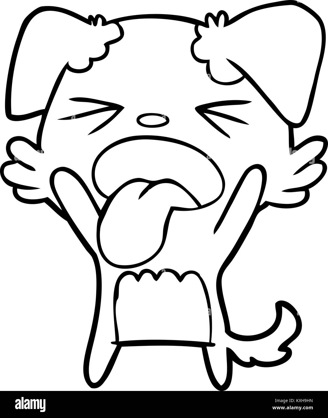 Cartoon Disgusted Dog Stock Vector Image Art Alamy