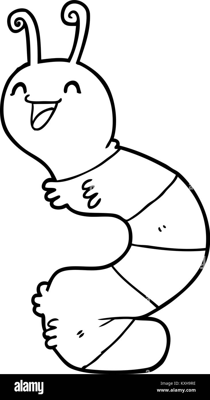 cartoon happy caterpillar Stock Vector Image & Art - Alamy