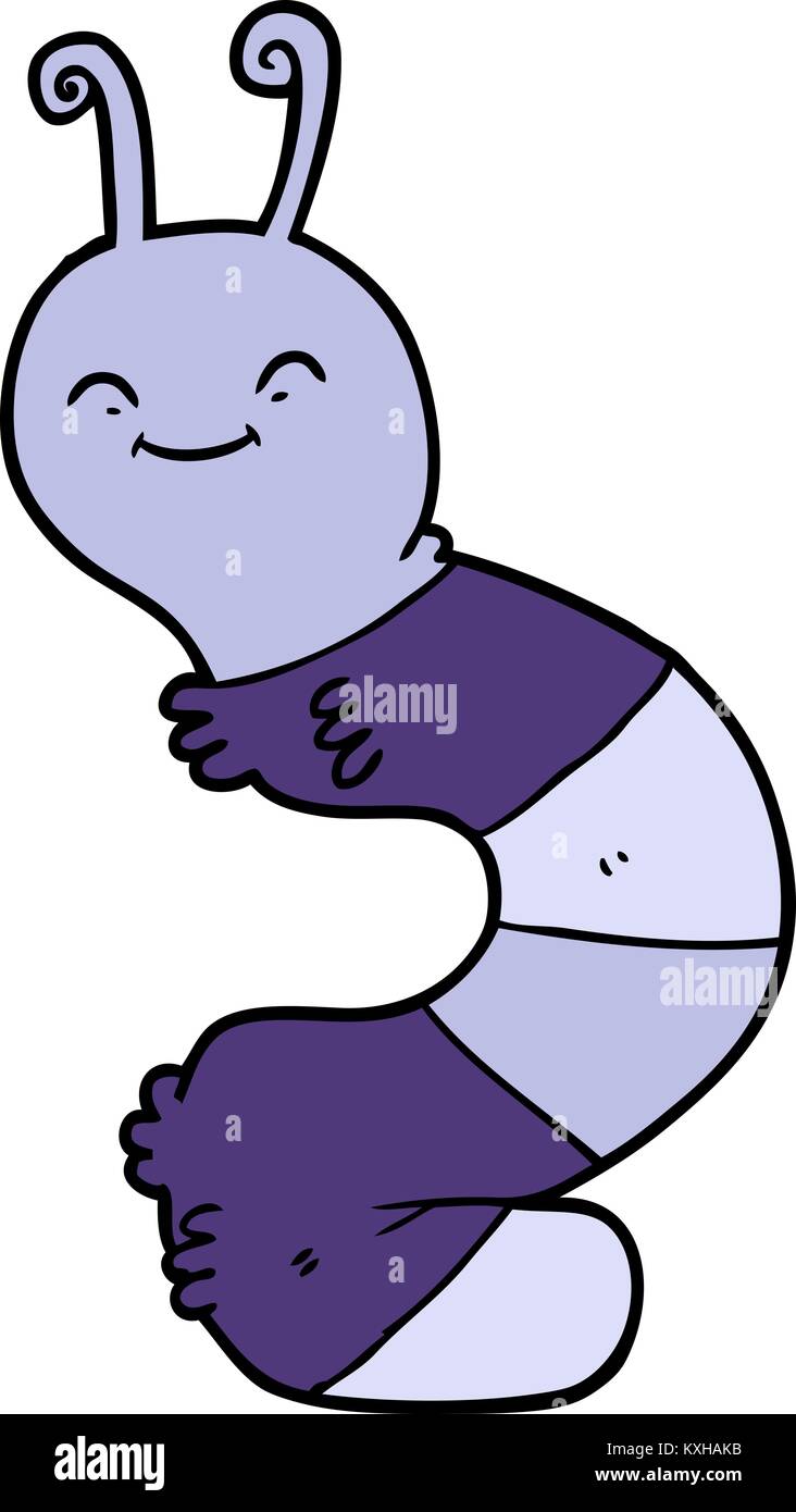 cartoon happy caterpillar Stock Vector Image & Art - Alamy