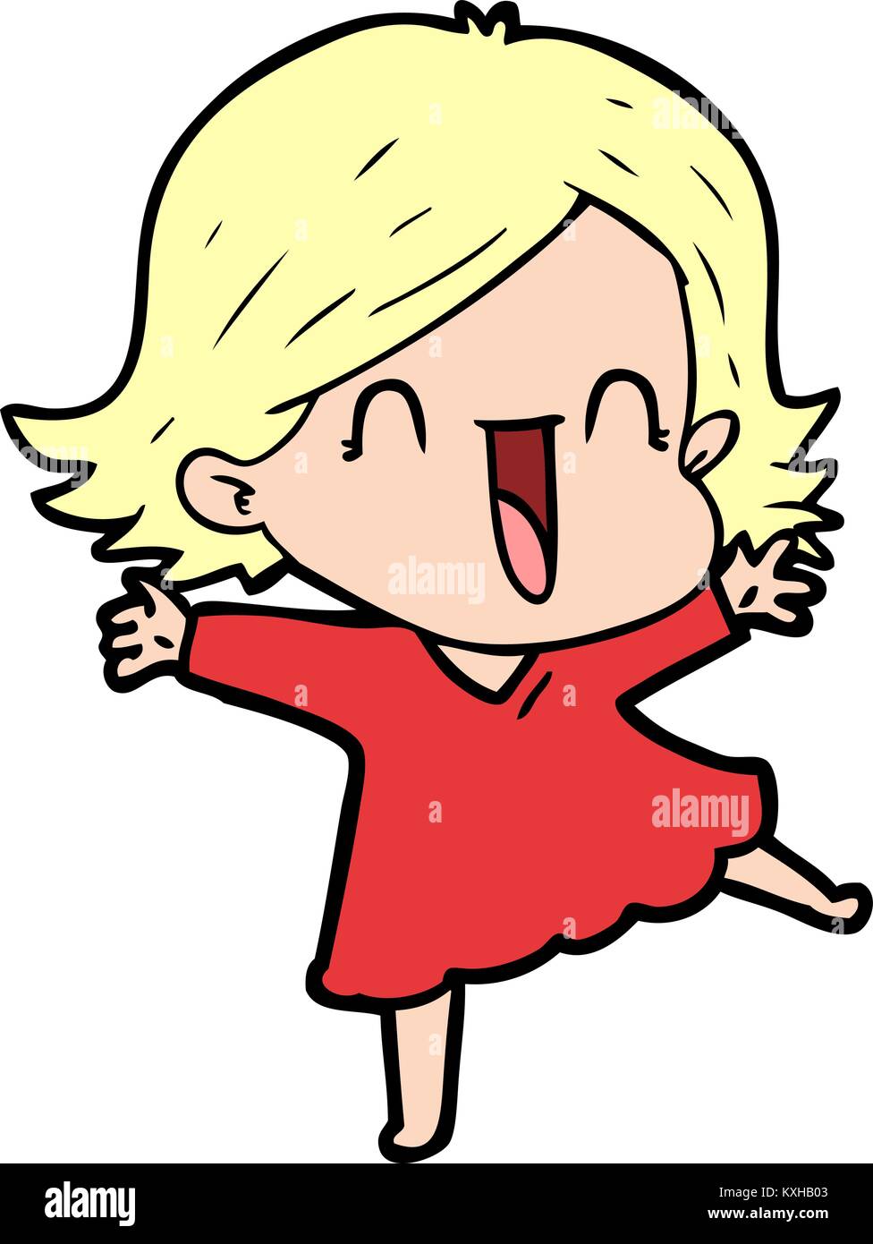 cartoon laughing woman Stock Vector Image & Art - Alamy