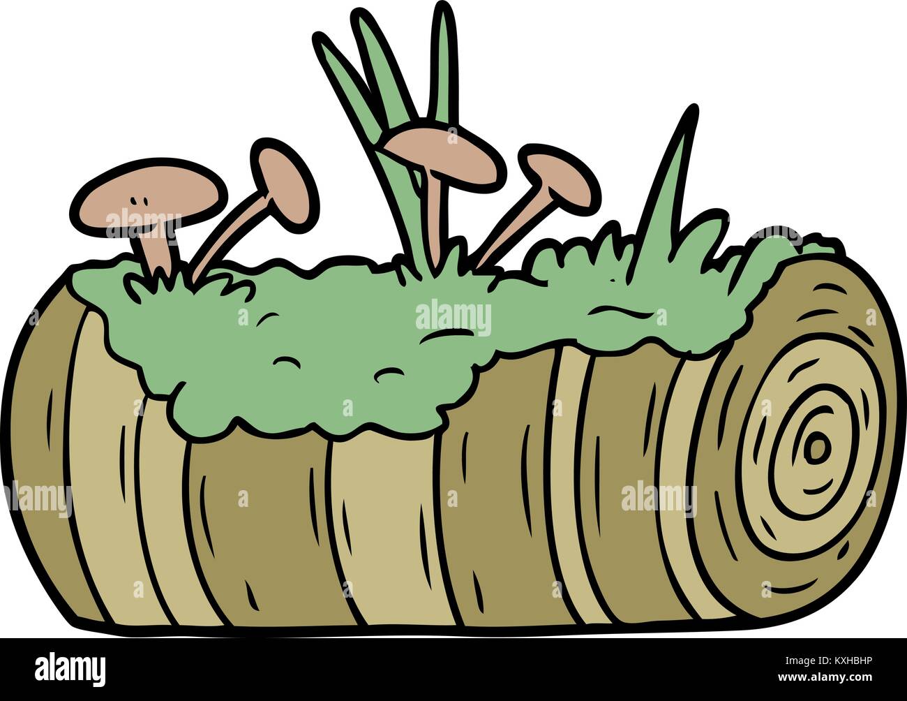 Rotting log Stock Vector Images - Alamy