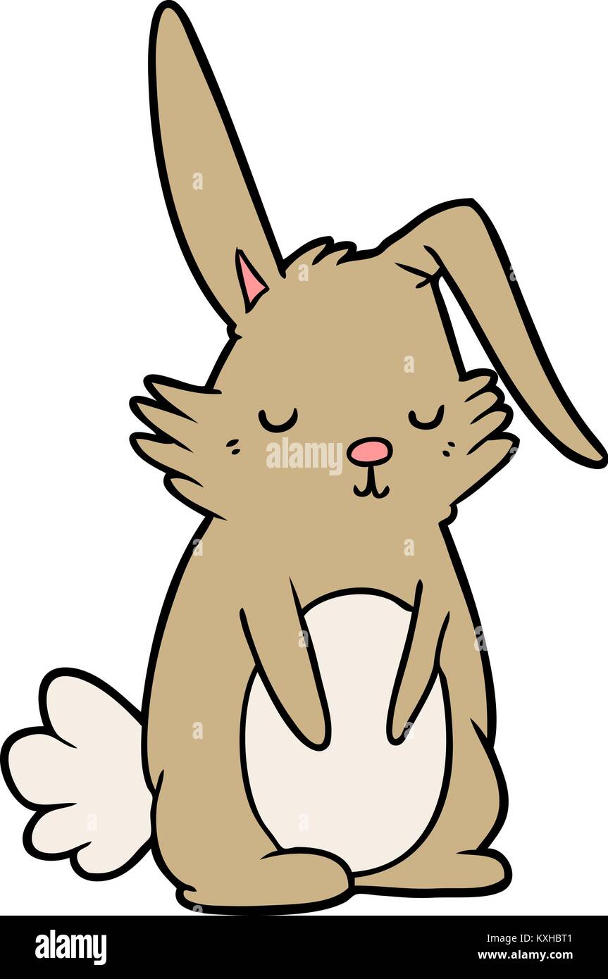 cartoon sleepy rabbit Stock Vector Image & Art - Alamy