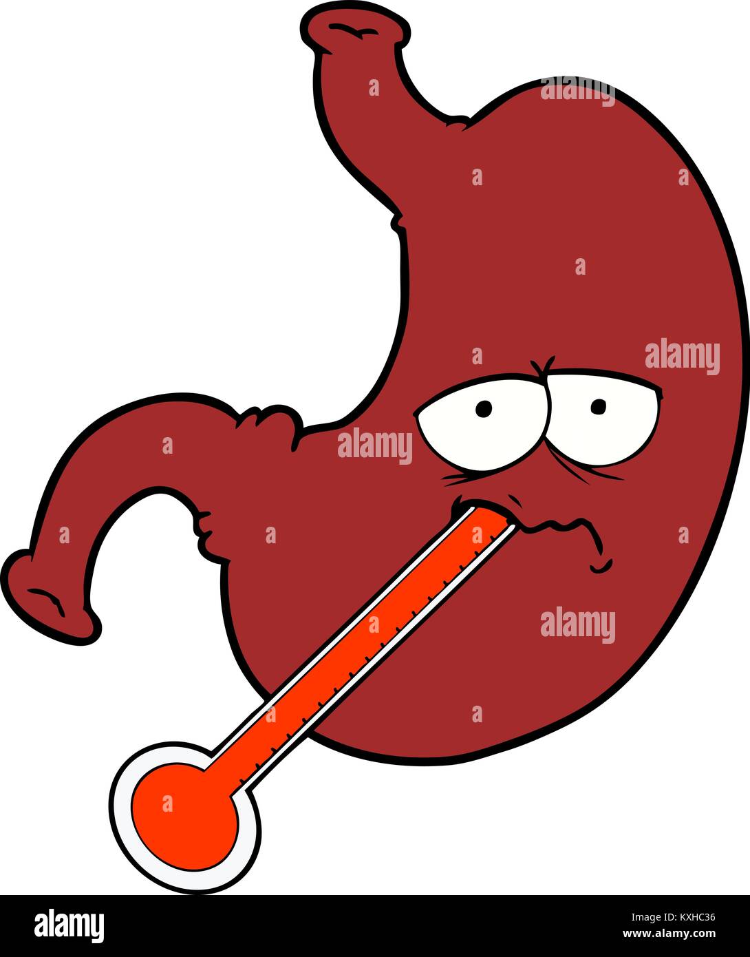 cartoon upset stomach Stock Vector Image & Art - Alamy