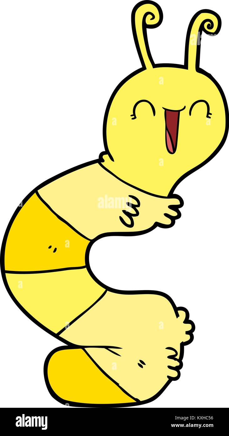 cartoon happy caterpillar Stock Vector Image & Art - Alamy