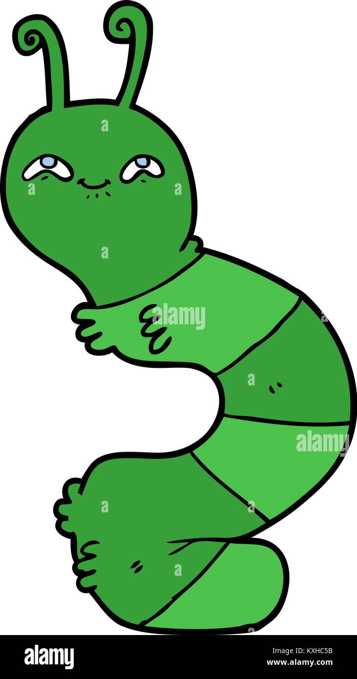 cartoon happy caterpillar Stock Vector Image & Art - Alamy