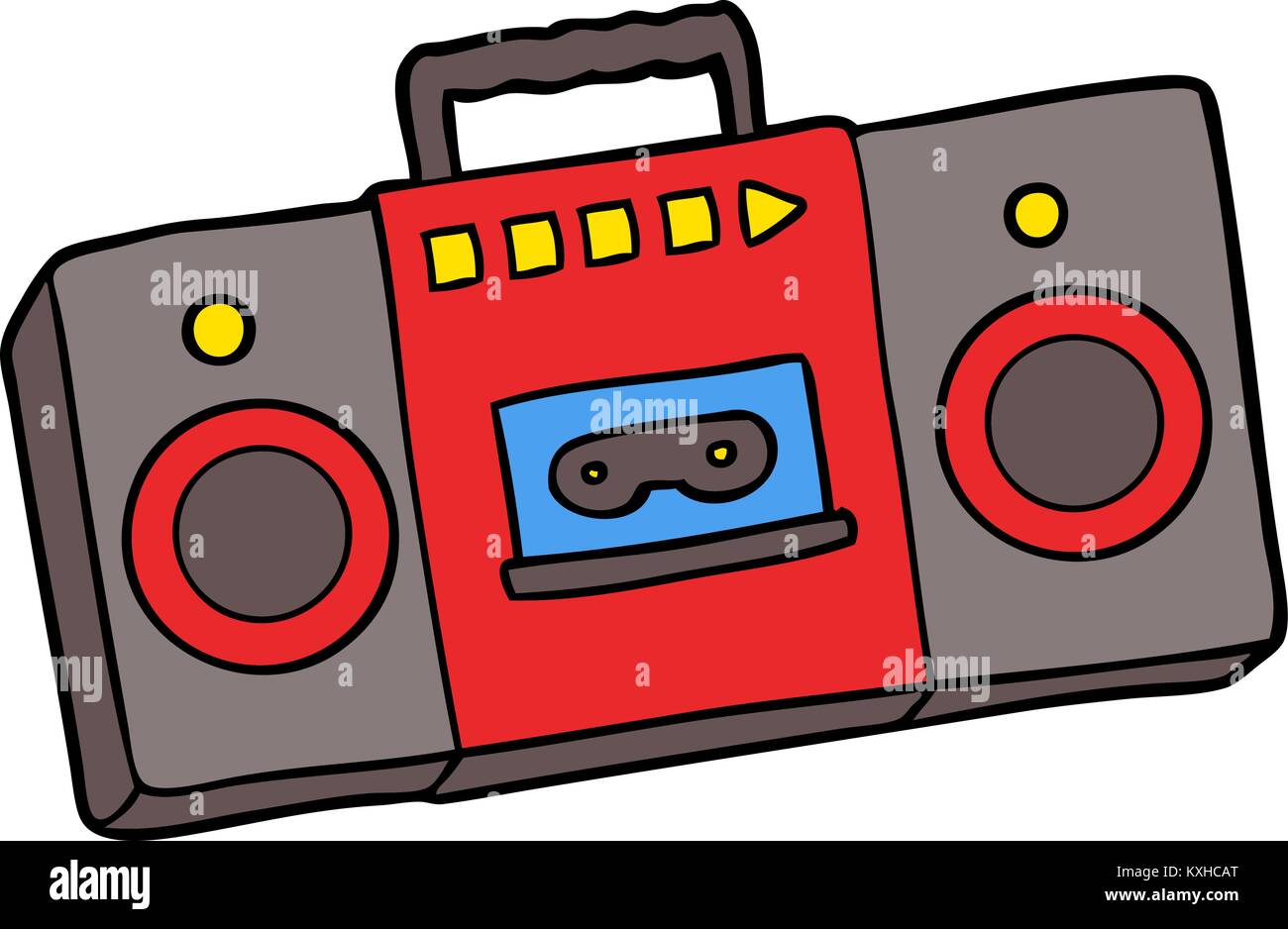 cartoon retro cassette tape player Stock Vector Image & Art Alamy