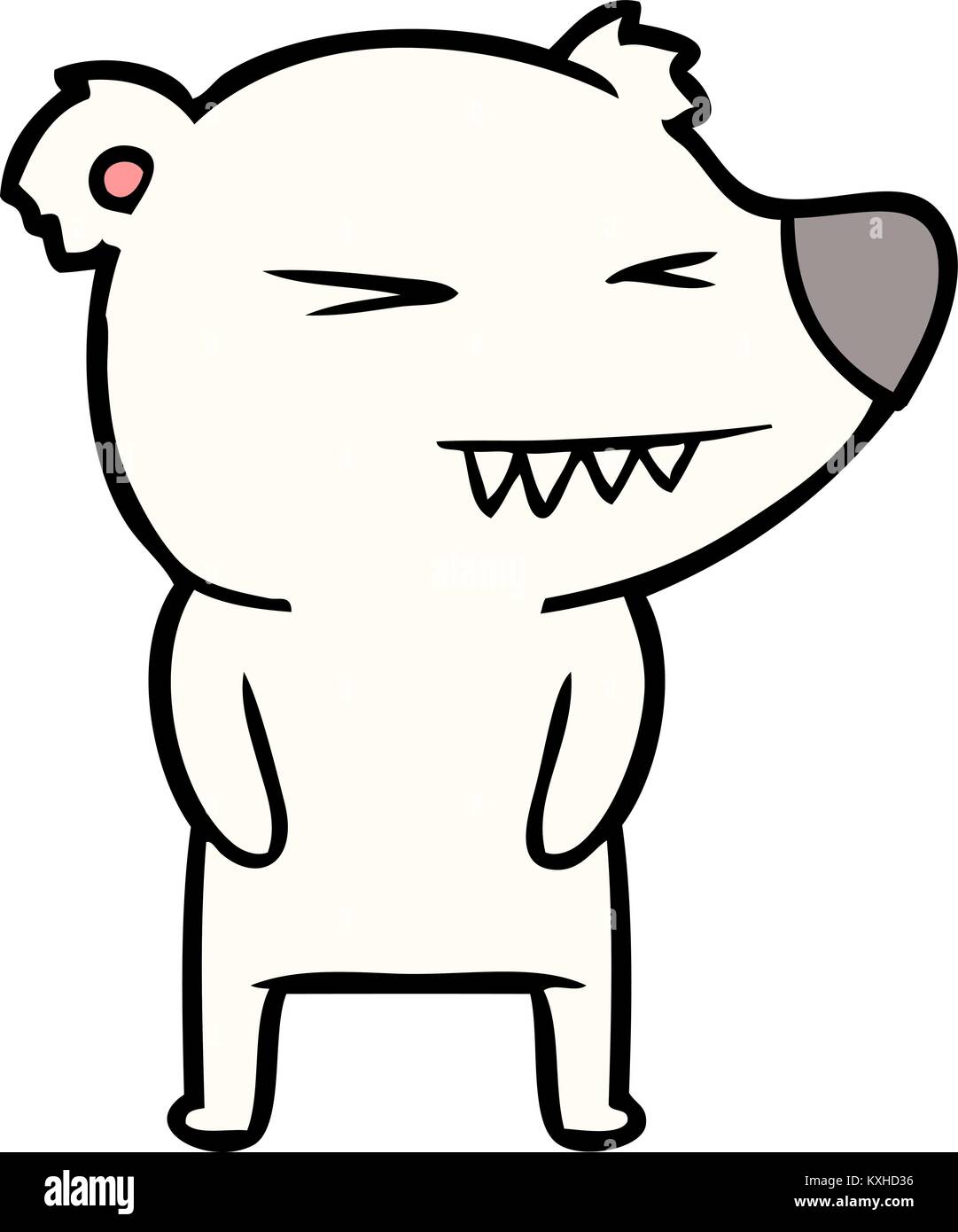 angry polar bear cartoon Stock Vector Image & Art - Alamy