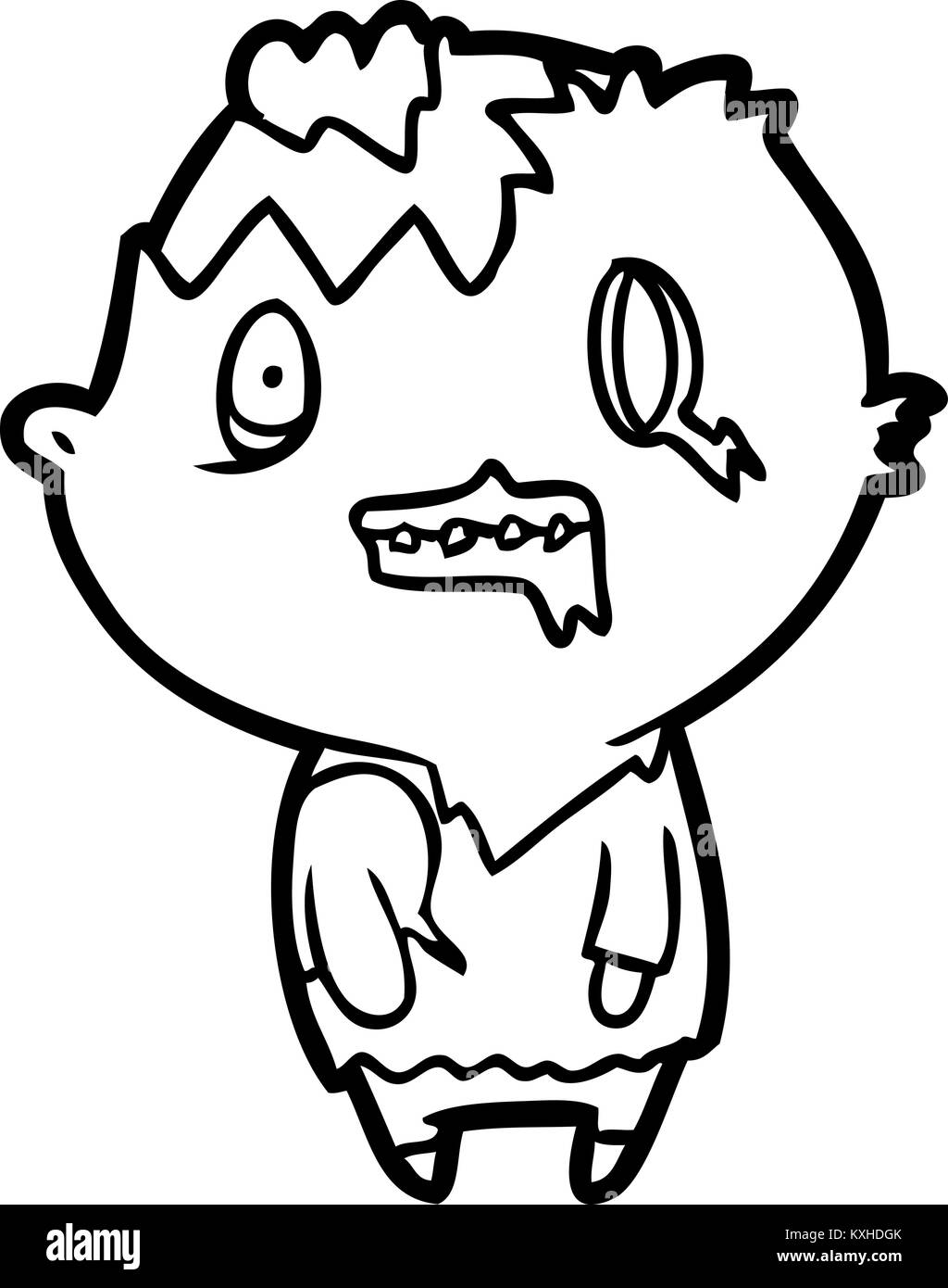 line drawing of a zombie Stock Vector Image & Art - Alamy