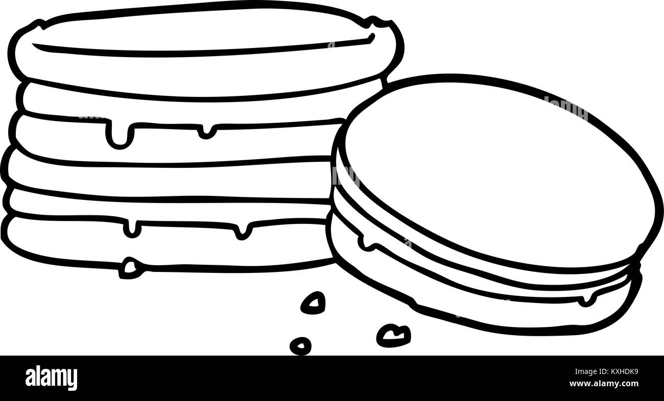 line drawing of a biscuit Stock Vector Image & Art Alamy