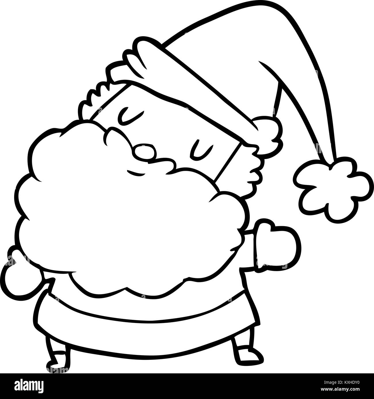 line drawing of a santa claus Stock Vector Image & Art - Alamy